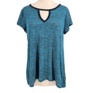 Juicy Couture Space Dye Beaded Burnout Top Large